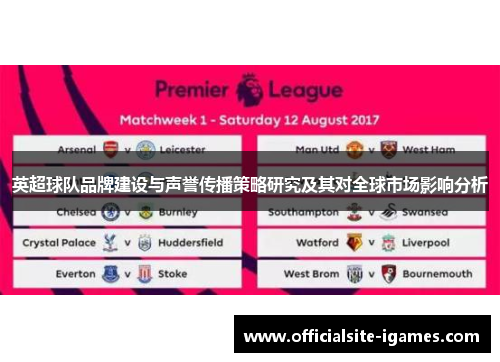 英超球队品牌建设与声誉传播策略研究及其对全球市场影响分析 英超球队品牌建设与声誉传播策略研究及其对全球市场影响分析